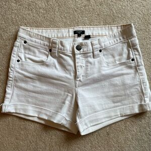 Jcrew white denim jean shorts size 2